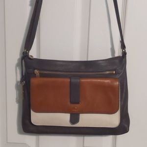Fossil Kinley leather color block purse